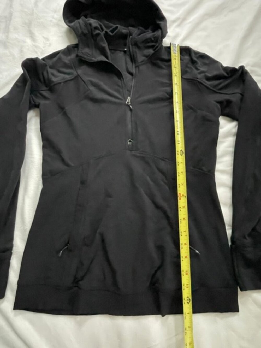 Lululemon Hooded Athletic Jacket Women's Pullover Half-Zip, Black, Size 8 - Picture 10 of 10